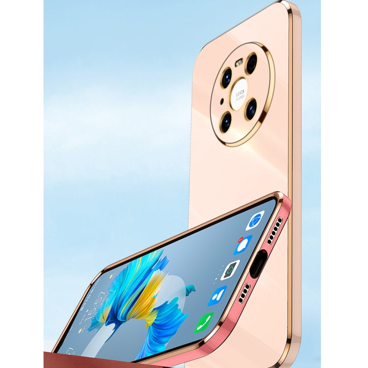 Custodia antiurto in TPU con bordo in oro placcato 6D dritto XINLI con supporto per anello, For Huawei Mate 40 Pro, For Huawei nova 6 5G, For Huawei nova 6 SE