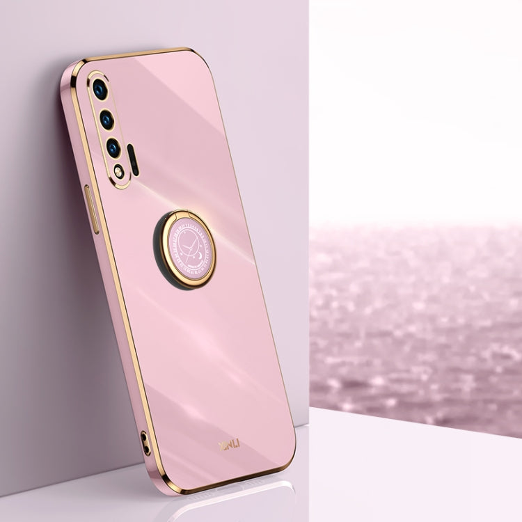 Custodia antiurto in TPU con bordo in oro placcato 6D dritto XINLI con supporto per anello, For Huawei Mate 40 Pro, For Huawei nova 6 5G, For Huawei nova 6 SE