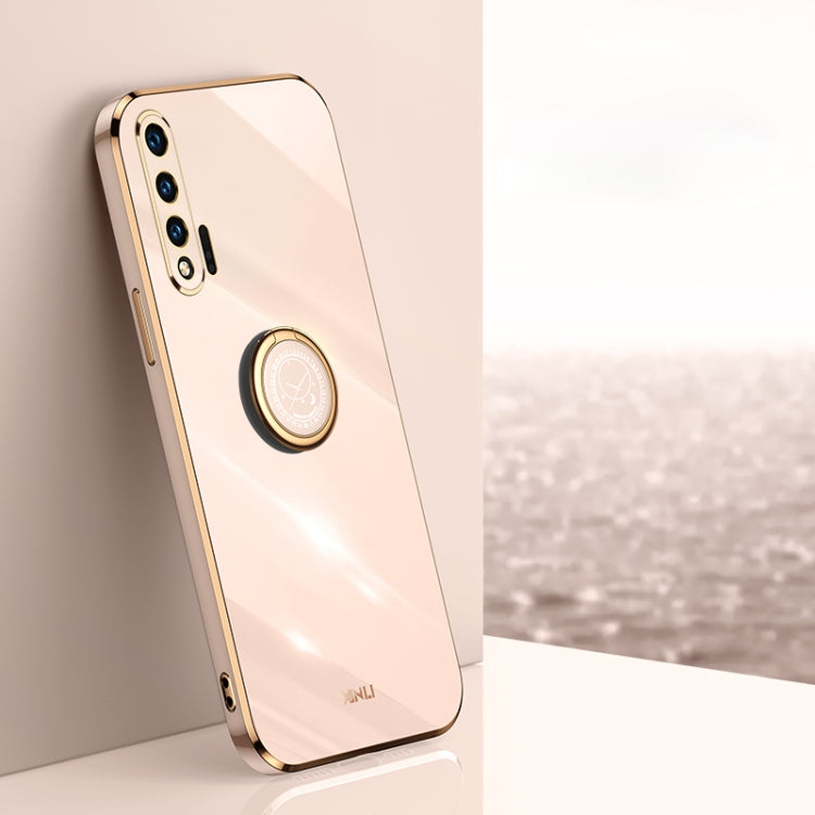 Custodia antiurto in TPU con bordo in oro placcato 6D dritto XINLI con supporto per anello, For Huawei Mate 40 Pro, For Huawei nova 6 5G, For Huawei nova 6 SE