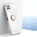 Custodia antiurto in TPU con bordo in oro placcato 6D dritto XINLI con supporto per anello, For Huawei Mate 40 Pro, For Huawei nova 6 5G, For Huawei nova 6 SE