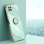 Custodia antiurto in TPU con bordo in oro placcato 6D dritto XINLI con supporto per anello, For Huawei Mate 40 Pro, For Huawei nova 6 5G, For Huawei nova 6 SE