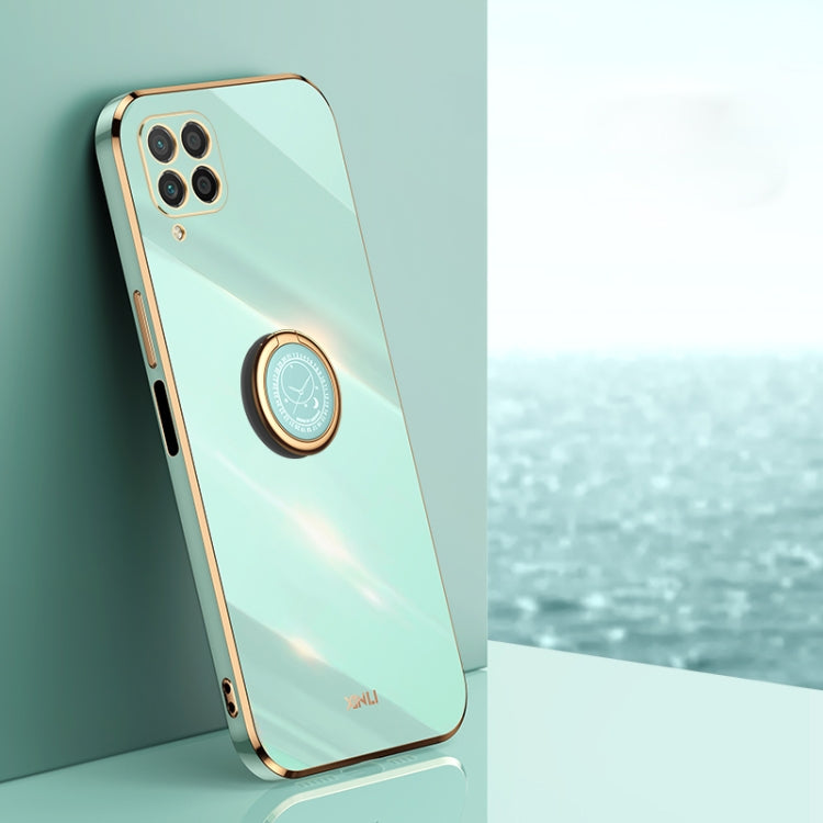 Custodia antiurto in TPU con bordo in oro placcato 6D dritto XINLI con supporto per anello, For Huawei Mate 40 Pro, For Huawei nova 6 5G, For Huawei nova 6 SE