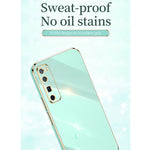 Custodia antiurto in TPU con bordo in oro placcato 6D dritto XINLI con supporto per anello, For Huawei nova 7 5G, For Huawei nova 7 Pro 5G, For Huawei nova 7 SE