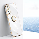 Custodia antiurto in TPU con bordo in oro placcato 6D dritto XINLI con supporto per anello, For Huawei nova 7 5G, For Huawei nova 7 Pro 5G, For Huawei nova 7 SE