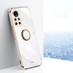 Custodia antiurto in TPU con bordo in oro placcato 6D dritto XINLI con supporto per anello, For Huawei nova 8 5G, For Huawei nova 8 Pro 5G, For Huawei nova 8 SE