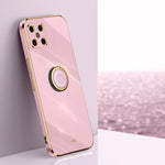 Custodia antiurto in TPU con bordo in oro placcato 6D dritto XINLI con supporto per anello, For Huawei nova 8 5G, For Huawei nova 8 Pro 5G, For Huawei nova 8 SE