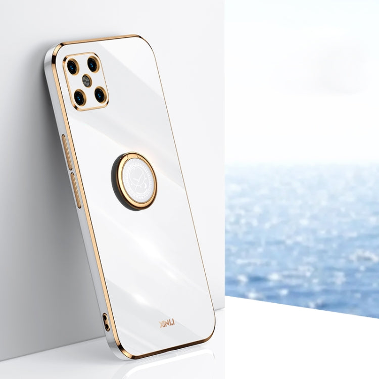 Custodia antiurto in TPU con bordo in oro placcato 6D dritto XINLI con supporto per anello, For Huawei nova 8 5G, For Huawei nova 8 Pro 5G, For Huawei nova 8 SE