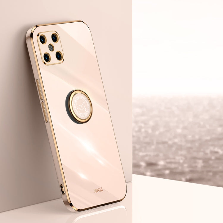 Custodia antiurto in TPU con bordo in oro placcato 6D dritto XINLI con supporto per anello, For Huawei nova 8 5G, For Huawei nova 8 Pro 5G, For Huawei nova 8 SE