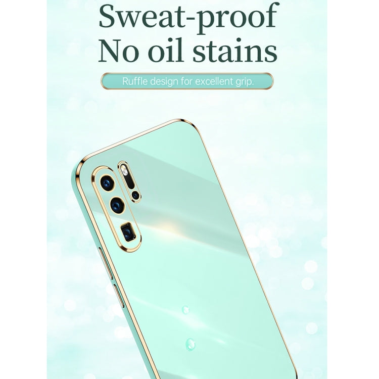 Custodia antiurto in TPU con bordo in oro placcato 6D dritto XINLI con supporto per anello, For Huawei P30, For Huawei P30 Pro, For Huawei P30 Lite