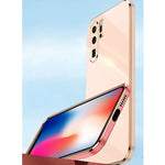 Custodia antiurto in TPU con bordo in oro placcato 6D dritto XINLI con supporto per anello, For Huawei P30, For Huawei P30 Pro, For Huawei P30 Lite