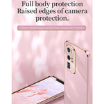 Custodia antiurto in TPU con bordo in oro placcato 6D dritto XINLI con supporto per anello, For Huawei P40, For Huawei P40 Pro, For Honor 20