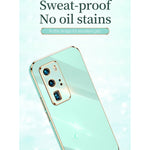 Custodia antiurto in TPU con bordo in oro placcato 6D dritto XINLI con supporto per anello, For Huawei P40, For Huawei P40 Pro, For Honor 20