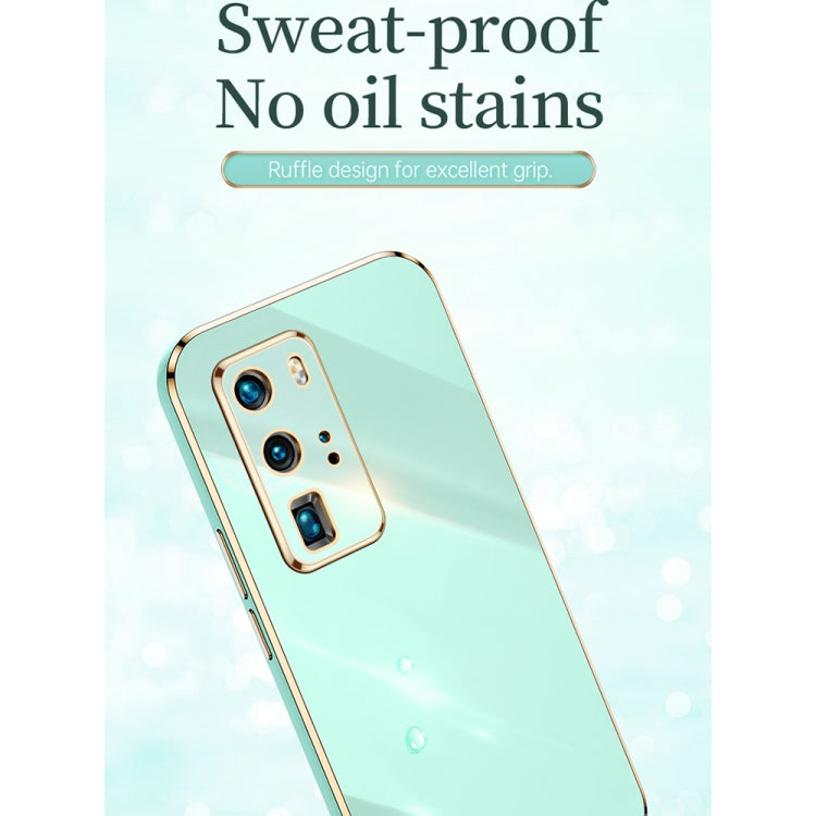 Custodia antiurto in TPU con bordo in oro placcato 6D dritto XINLI con supporto per anello, For Huawei P40, For Huawei P40 Pro, For Honor 20