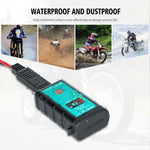 WUPP ZH-1422A2 Caricabatterie a ricarica rapida doppio USB quadrato per moto DC12-24V con interruttore + voltmetro + presa SAE integrata + cavo presa SAE da 1 m, ZH-1422A2
