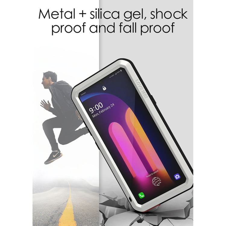 Custodia protettiva antipolvere impermeabile antiurto in metallo LOVE MEI con vetro, For Samsung Galaxy A41, For LG V60 ThinQ 5G