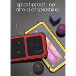 Custodia protettiva antipolvere impermeabile antiurto in metallo LOVE MEI con vetro, For Samsung Galaxy A41, For LG V60 ThinQ 5G