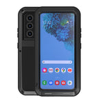 Custodia protettiva antipolvere impermeabile antiurto in metallo LOVE MEI senza vetro, For Samsung Galaxy S21 Ultra 5G