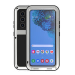 Custodia protettiva antipolvere impermeabile antiurto in metallo LOVE MEI senza vetro, For Samsung Galaxy S21 Ultra 5G
