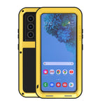 Custodia protettiva antipolvere impermeabile antiurto in metallo LOVE MEI senza vetro, For Samsung Galaxy S21 Ultra 5G