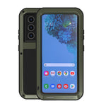 Custodia protettiva antipolvere impermeabile antiurto in metallo LOVE MEI senza vetro, For Samsung Galaxy S21 Ultra 5G
