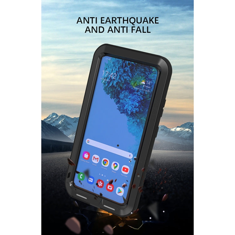 Custodia protettiva antipolvere impermeabile antiurto in metallo LOVE MEI senza vetro, For Samsung Galaxy S21 Ultra 5G