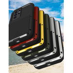 Custodia protettiva antipolvere impermeabile antiurto in metallo LOVE MEI senza vetro, For Samsung Galaxy S21 Ultra 5G