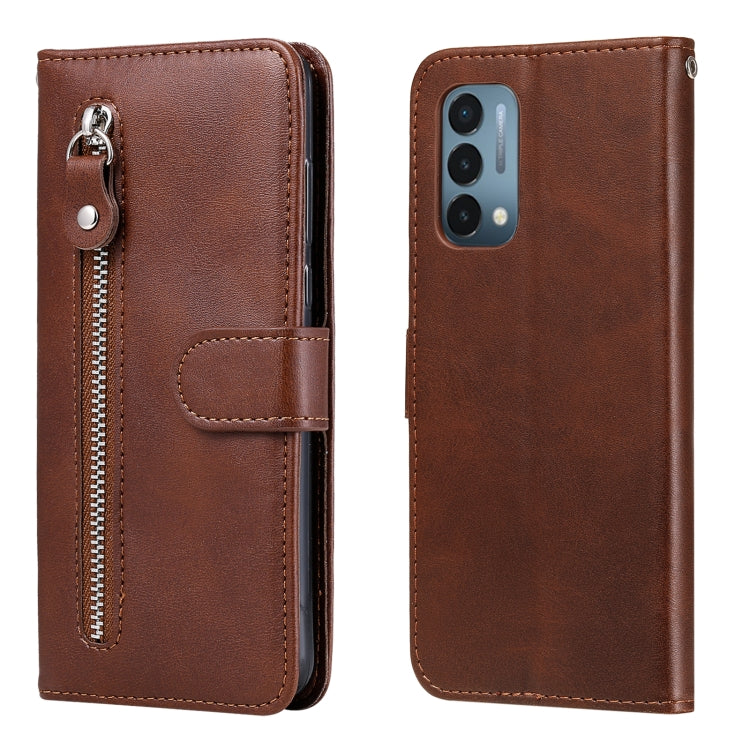 Custodia in pelle a vibrazione orizzontale con cerniera in vitello alla moda con supporto e slot per schede e funzione portafoglio, For OnePlus Nord N200 5G, For OnePlus Nord CE 5G, For OPPO Realme 8 5G / Realme V13 5G, For OPPO Realme GT 5G