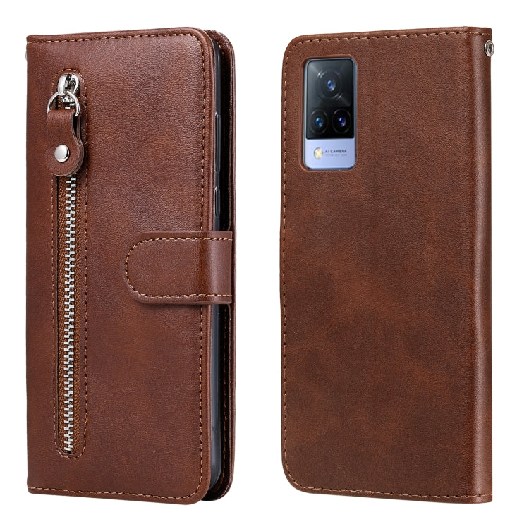 Custodia in pelle a vibrazione orizzontale con cerniera in vitello alla moda con supporto e slot per schede e funzione portafoglio, For vivo V21 5G / 4G, For vivo V21e 4G / Y73 2021, For Samsung Galaxy A03s