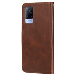 Custodia in pelle a vibrazione orizzontale con cerniera in vitello alla moda con supporto e slot per schede e funzione portafoglio, For vivo V21 5G / 4G, For vivo V21e 4G / Y73 2021, For Samsung Galaxy A03s
