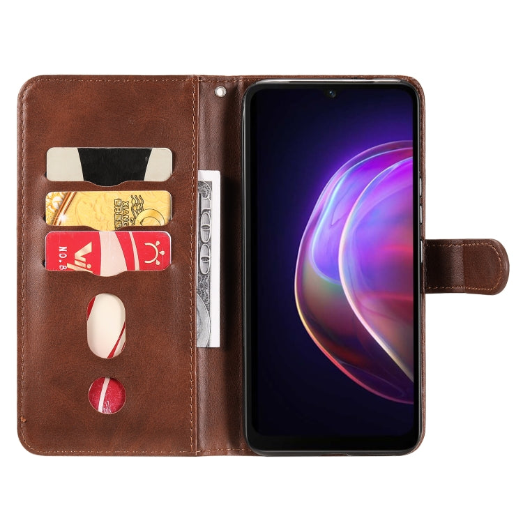 Custodia in pelle a vibrazione orizzontale con cerniera in vitello alla moda con supporto e slot per schede e funzione portafoglio, For vivo V21 5G / 4G, For vivo V21e 4G / Y73 2021, For Samsung Galaxy A03s