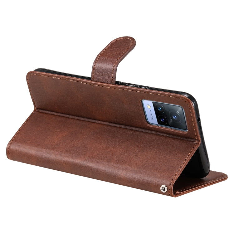 Custodia in pelle a vibrazione orizzontale con cerniera in vitello alla moda con supporto e slot per schede e funzione portafoglio, For vivo V21 5G / 4G, For vivo V21e 4G / Y73 2021, For Samsung Galaxy A03s