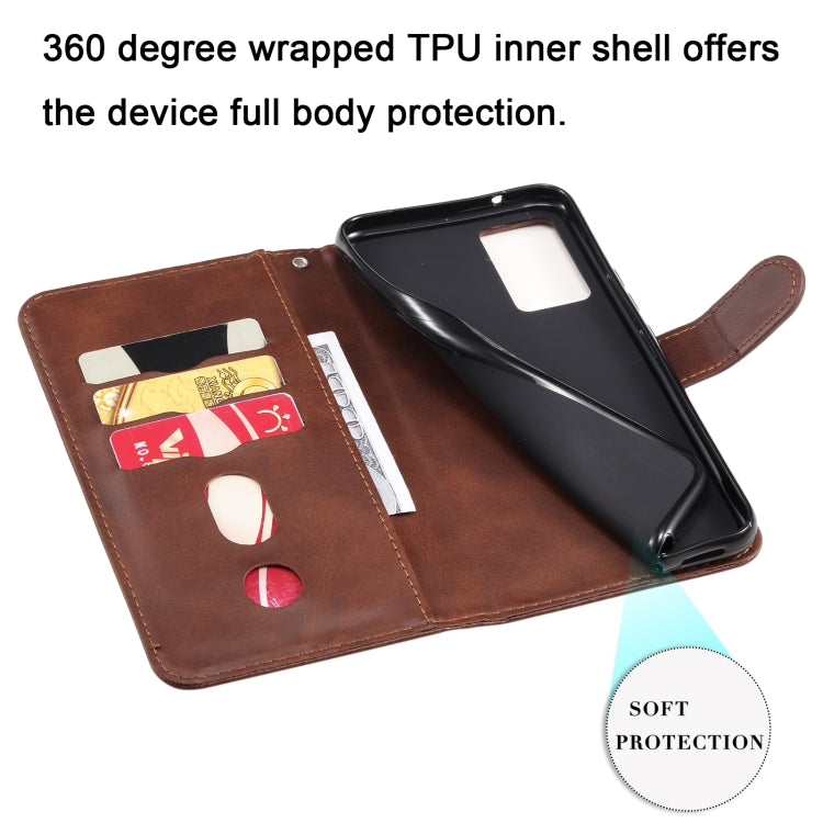 Custodia in pelle a vibrazione orizzontale con cerniera in vitello alla moda con supporto e slot per schede e funzione portafoglio, For vivo V21 5G / 4G, For vivo V21e 4G / Y73 2021, For Samsung Galaxy A03s