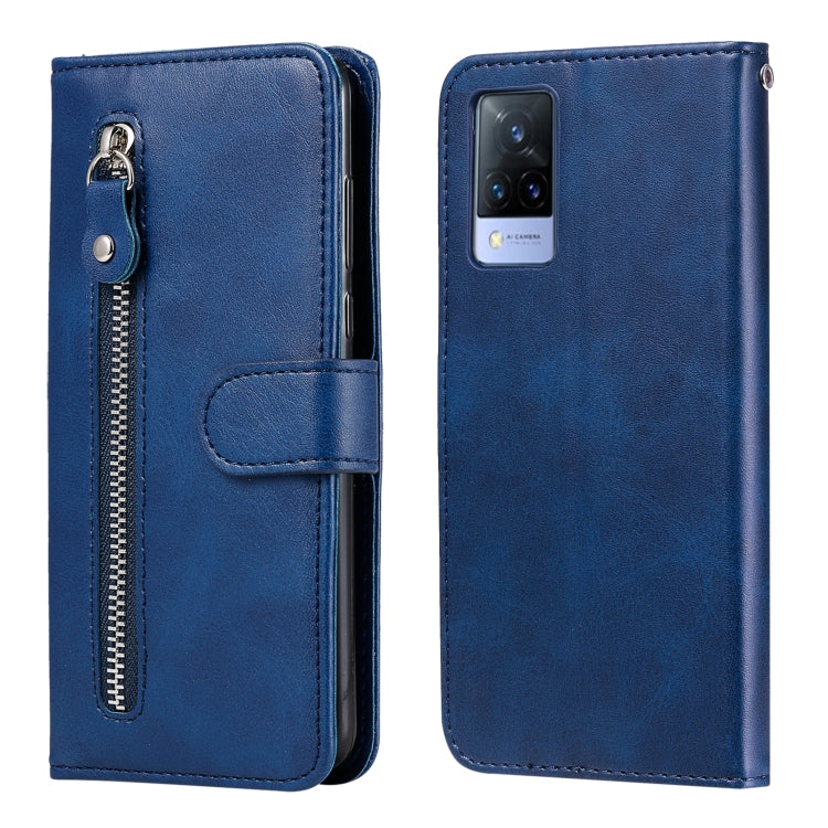 Custodia in pelle a vibrazione orizzontale con cerniera in vitello alla moda con supporto e slot per schede e funzione portafoglio, For vivo V21 5G / 4G, For vivo V21e 4G / Y73 2021, For Samsung Galaxy A03s