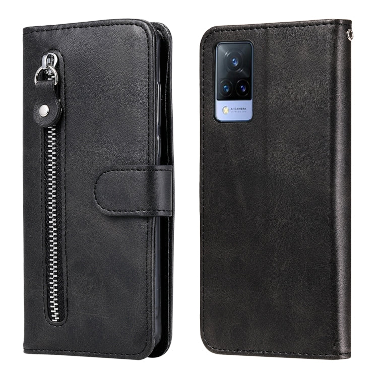Custodia in pelle a vibrazione orizzontale con cerniera in vitello alla moda con supporto e slot per schede e funzione portafoglio, For vivo V21 5G / 4G, For vivo V21e 4G / Y73 2021, For Samsung Galaxy A03s