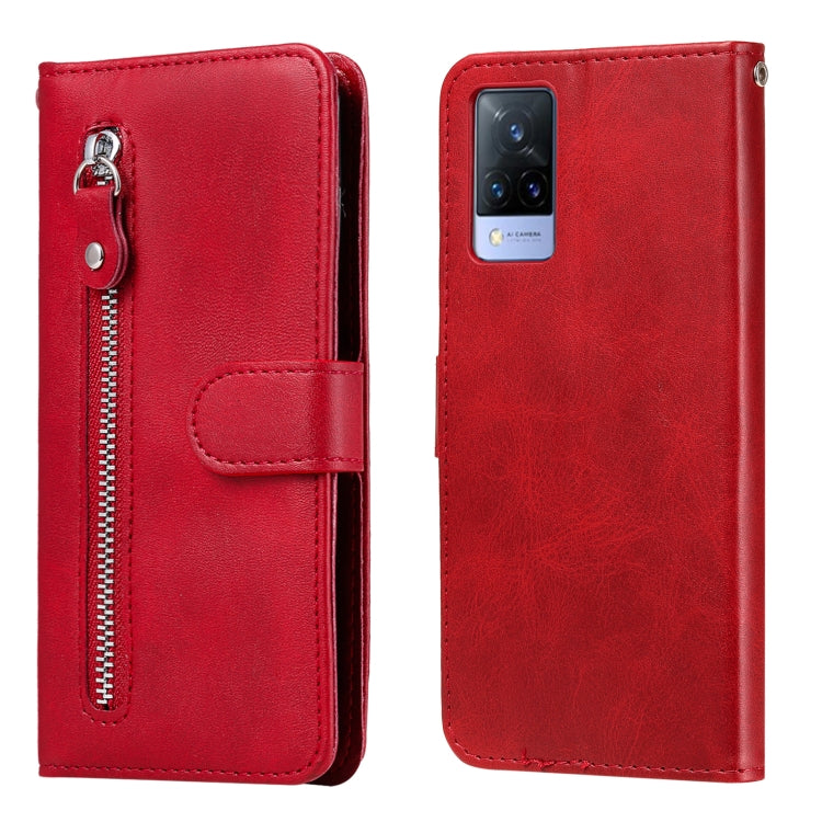Custodia in pelle a vibrazione orizzontale con cerniera in vitello alla moda con supporto e slot per schede e funzione portafoglio, For vivo V21 5G / 4G, For vivo V21e 4G / Y73 2021, For Samsung Galaxy A03s