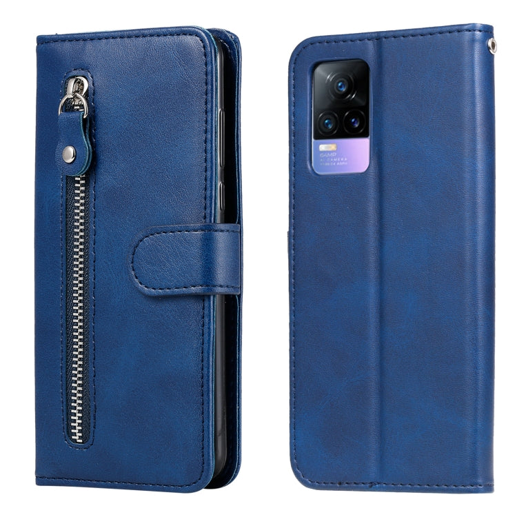 Custodia in pelle a vibrazione orizzontale con cerniera in vitello alla moda con supporto e slot per schede e funzione portafoglio, For vivo V21 5G / 4G, For vivo V21e 4G / Y73 2021, For Samsung Galaxy A03s