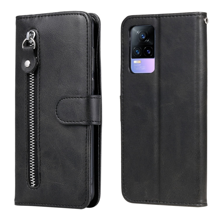 Custodia in pelle a vibrazione orizzontale con cerniera in vitello alla moda con supporto e slot per schede e funzione portafoglio, For vivo V21 5G / 4G, For vivo V21e 4G / Y73 2021, For Samsung Galaxy A03s