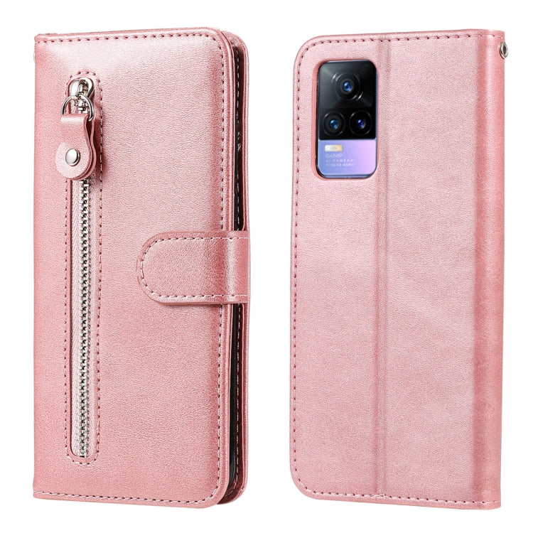 Custodia in pelle a vibrazione orizzontale con cerniera in vitello alla moda con supporto e slot per schede e funzione portafoglio, For vivo V21 5G / 4G, For vivo V21e 4G / Y73 2021, For Samsung Galaxy A03s