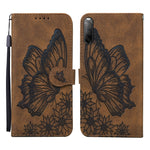 Custodia in pelle a vibrazione orizzontale con goffratura farfalle effetto pelle retrò con supporto, slot per carte e portafoglio, For Sony Xperia 10 III, For OnePlus Nord CE 5G, For OnePlus Nord N200