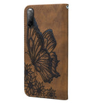 Custodia in pelle a vibrazione orizzontale con goffratura farfalle effetto pelle retrò con supporto, slot per carte e portafoglio, For Sony Xperia 10 III, For OnePlus Nord CE 5G, For OnePlus Nord N200