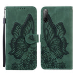 Custodia in pelle a vibrazione orizzontale con goffratura farfalle effetto pelle retrò con supporto, slot per carte e portafoglio, For Sony Xperia 10 III, For OnePlus Nord CE 5G, For OnePlus Nord N200