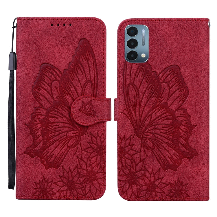 Custodia in pelle a vibrazione orizzontale con goffratura farfalle effetto pelle retrò con supporto, slot per carte e portafoglio, For Sony Xperia 10 III, For OnePlus Nord CE 5G, For OnePlus Nord N200