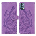 Custodia in pelle a vibrazione orizzontale con goffratura farfalle effetto pelle retrò con supporto, slot per carte e portafoglio, For Sony Xperia 10 III, For OnePlus Nord CE 5G, For OnePlus Nord N200