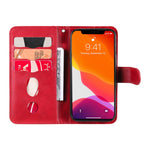 Custodia portafoglio in pelle con cerniera per iPhone 13 Pro Max