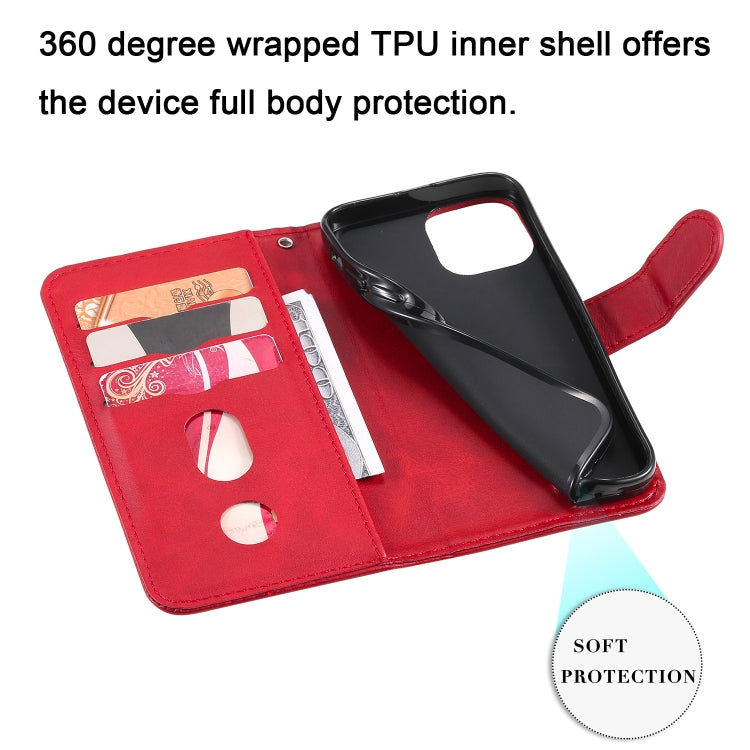 Custodia portafoglio in pelle con cerniera per iPhone 13 Pro Max