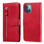 Custodia portafoglio in pelle con cerniera per iPhone 13 Pro Max