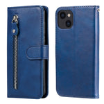 Custodia portafoglio in pelle con cerniera per iPhone 13 Pro Max