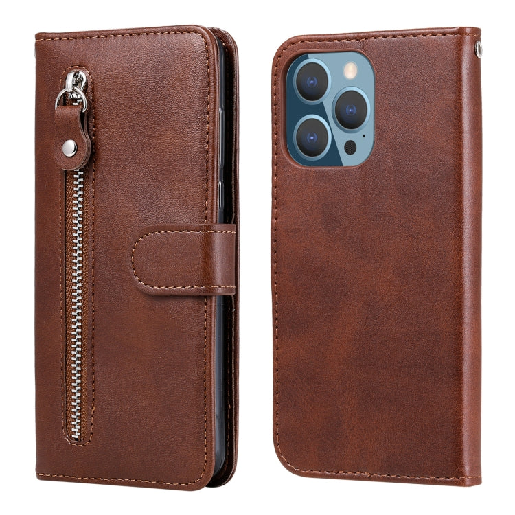 Custodia portafoglio in pelle con cerniera per iPhone 13 Pro Max