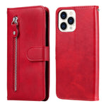 Custodia portafoglio in pelle con cerniera per iPhone 13 Pro Max