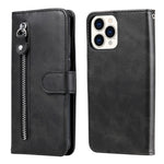 Custodia portafoglio in pelle con cerniera per iPhone 13 Pro Max